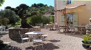 Terrasse du petit déjeuner à l'Escale provençale